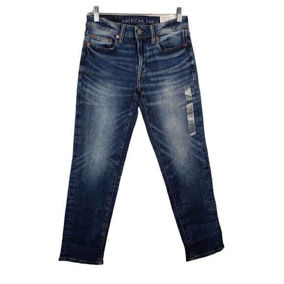 American Eagle AE Jeans Men’s Size 26X28 Medium Wash Slim Straight New - Picture 2 of 12